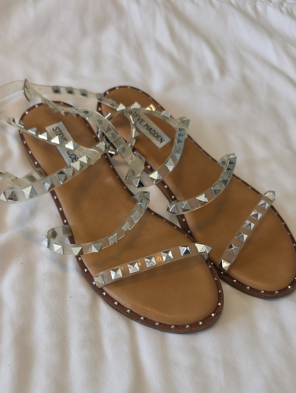 Steve Madden Clear Traveler Sandals